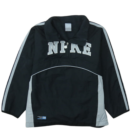 Nike Boys Black M Track Jacket 1/4 Zip Fleece Lined Lightweight Sports Top