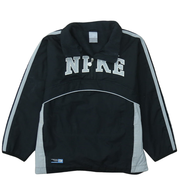 Nike Boys Black M Track Jacket 1/4 Zip Fleece Lined Lightweight Sports Top