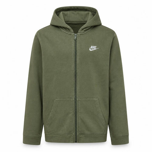 Nike Boys Green Full Zip Hoodie XL 158-170cm Cotton Blend Casual