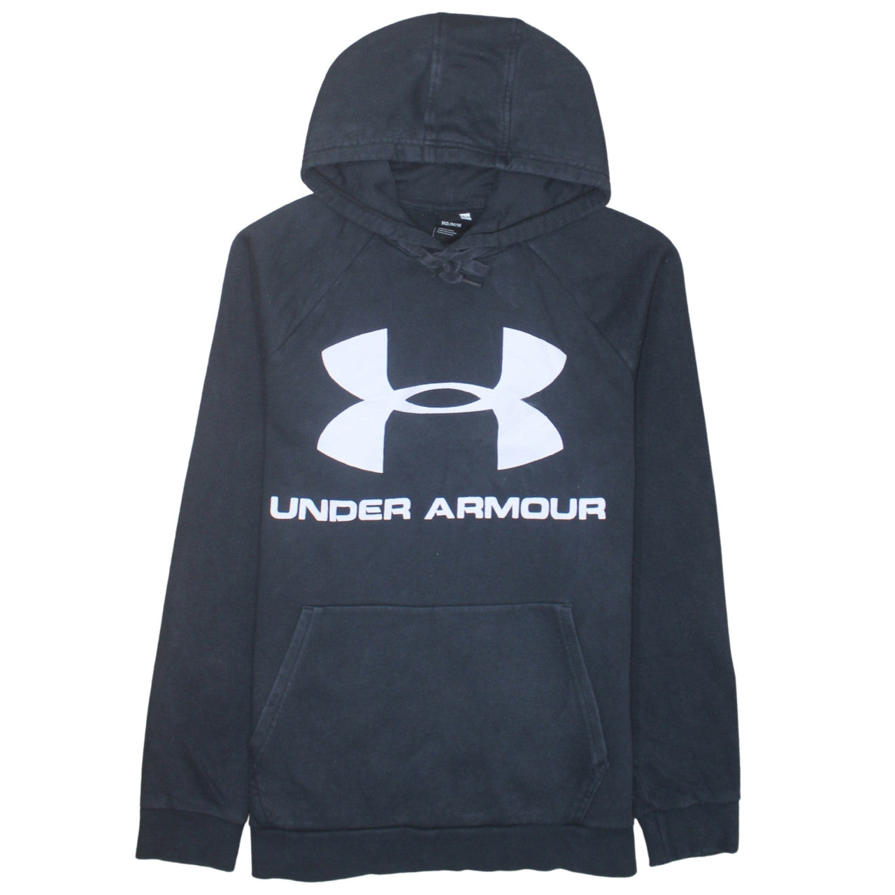 Under Armour Men's Black Pullover Hoodie Medium Fleece Logo Sportswear