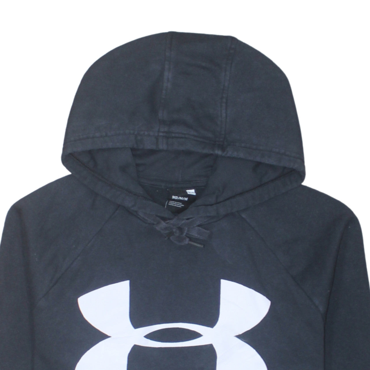 Under Armour Men's Black Pullover Hoodie Medium Fleece Logo Sportswear
