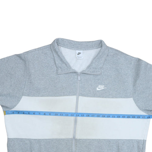 Nike Mens Grey Full Zip Sports Sweatshirt 2XL Regular Fit