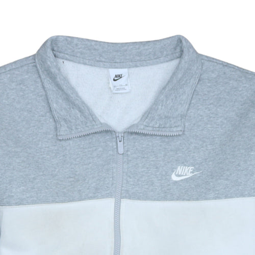 Nike Mens Grey Full Zip Sports Sweatshirt 2XL Regular Fit