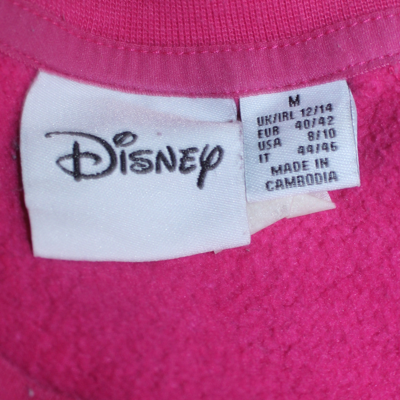 Disney Womens Pink Stitch Pullover Sweatshirt Size M 12/14