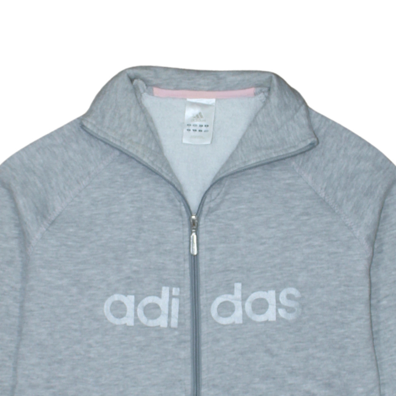 Adidas Womens Grey Full Zip Sweatshirt Size 12 Classic Fit