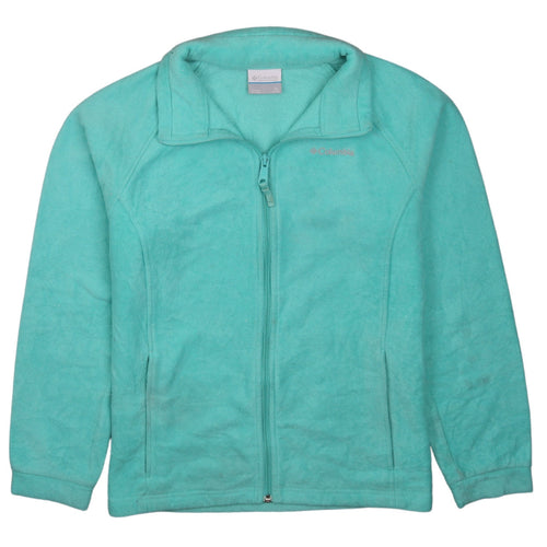 Columbia Womens Blue Fleece Jacket XL Full Zip Warm Casual Coat