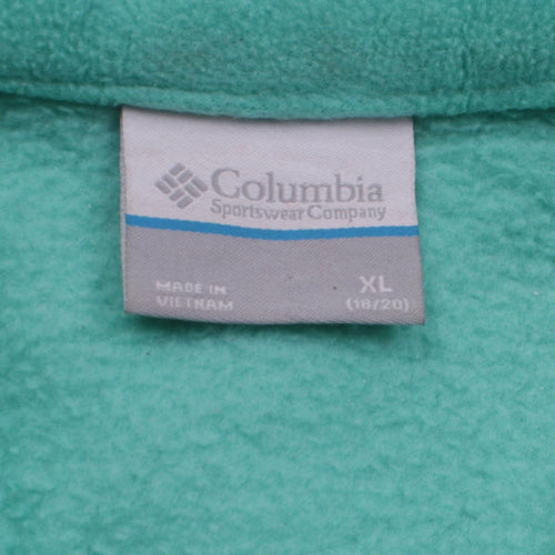 Columbia Womens Blue Fleece Jacket XL Full Zip Warm Casual Coat