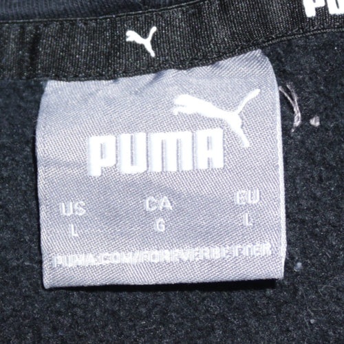Puma Men's Black Pullover Hoodie L Fleece Sportswear