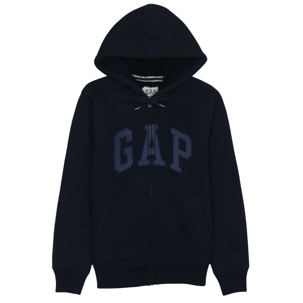 GAP Men's Blue Full Zip Fleece Lined Hoodie Size S