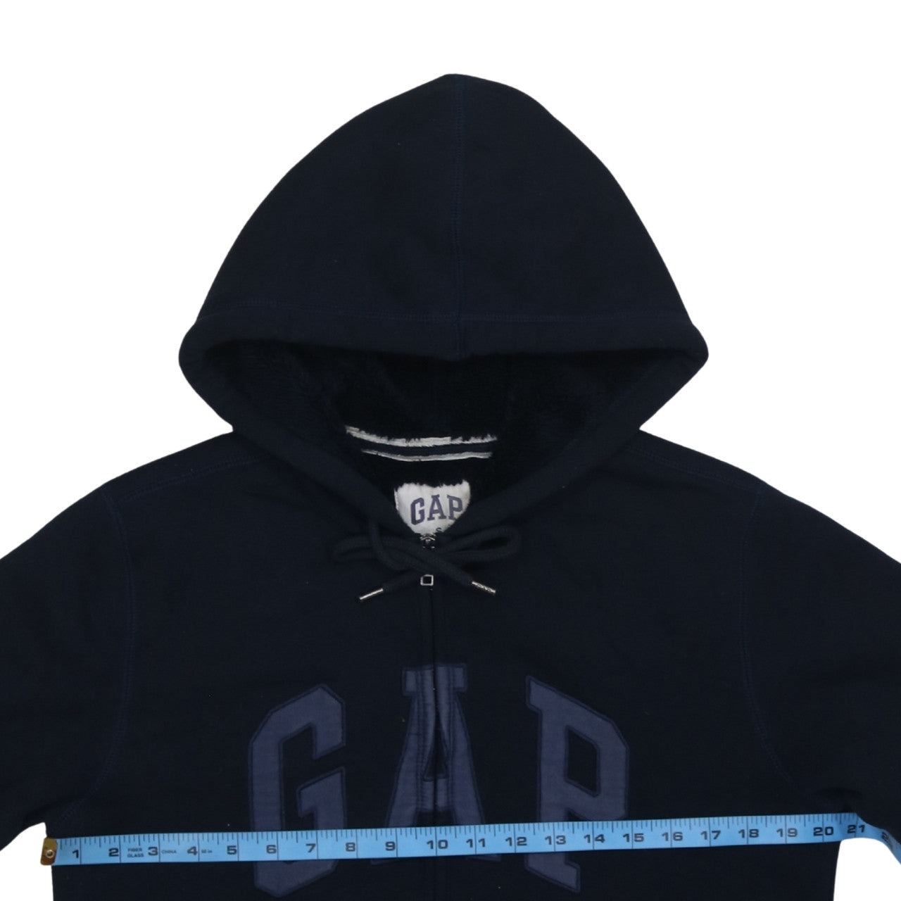 GAP Men's Blue Full Zip Fleece Lined Hoodie Size S