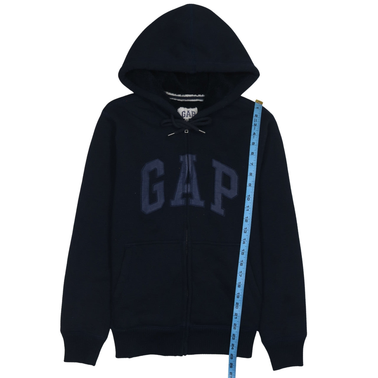 GAP Men's Blue Full Zip Fleece Lined Hoodie Size S