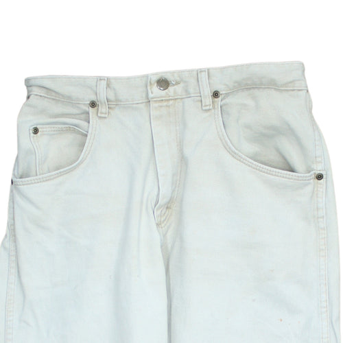 Wrangler Men's White Straight Leg Denim Jeans 34x30 Cotton Vintage