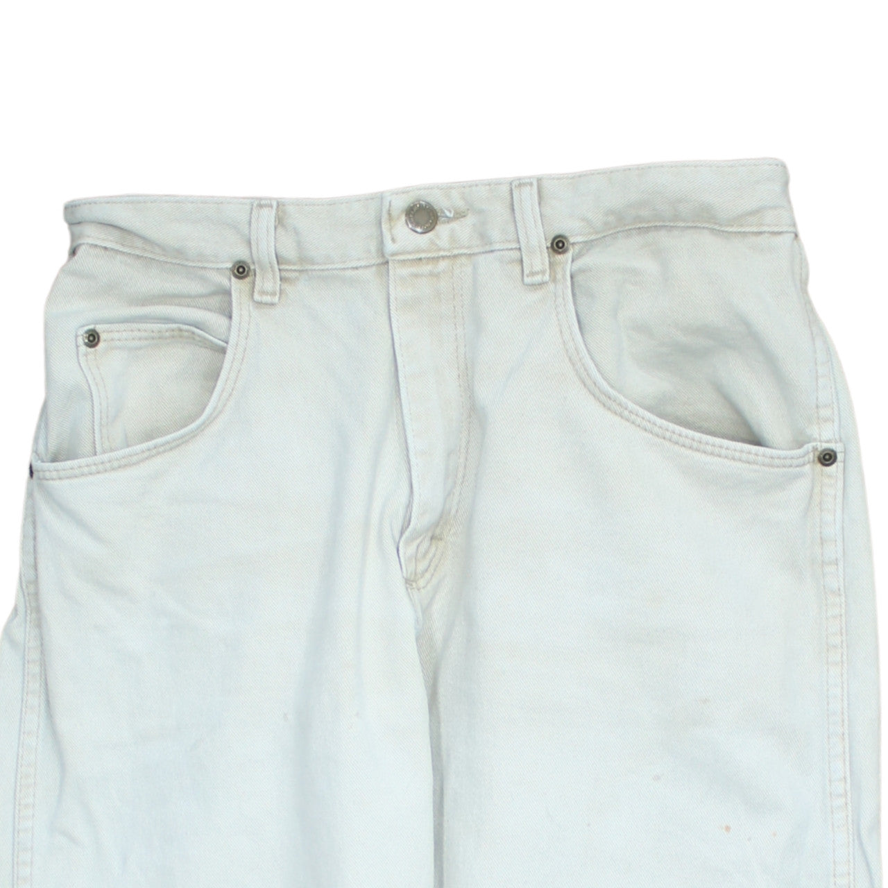 Wrangler Men's White Straight Leg Denim Jeans 34x30 Cotton Vintage