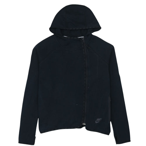 Nike Women's Black Small Full Zip Hoodie Cotton Blend