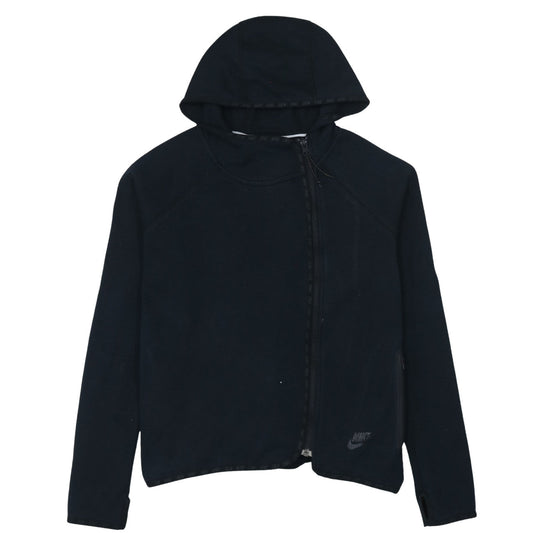 Nike Women's Black Small Full Zip Hoodie Cotton Blend