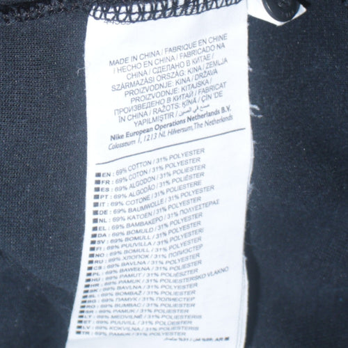 Nike Women's Black Small Full Zip Hoodie Cotton Blend