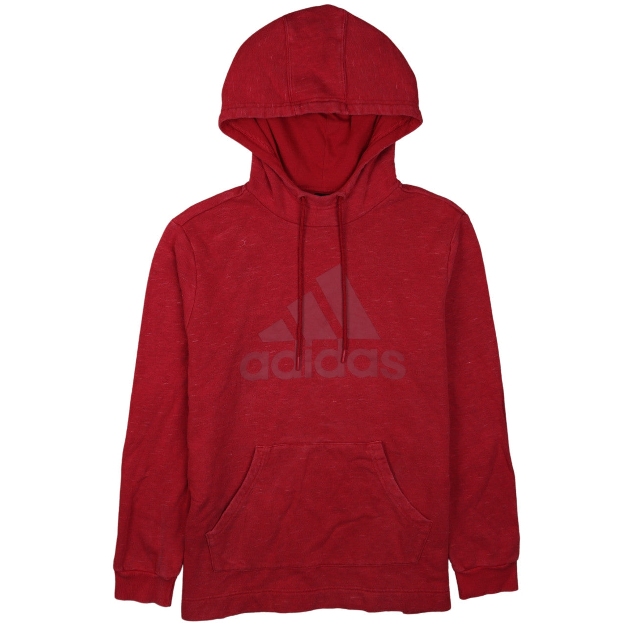 Adidas Women Red Pullover Hoodie Medium Cotton Blend Casual