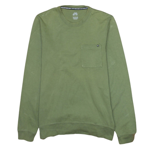 Nike SB Men's Green Cotton Crew Neck Sweatshirt Size S