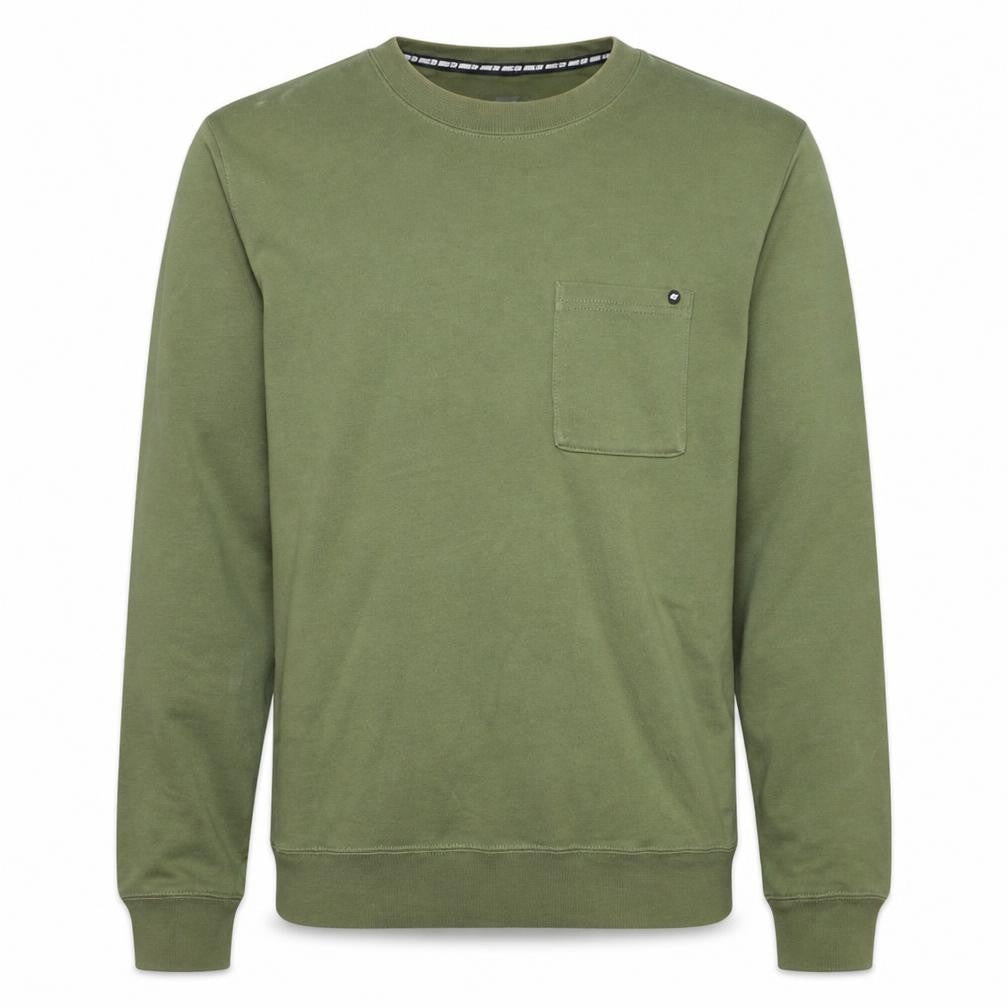 Front view of Nike SB Men's Green Cotton Crew Neck Sweatshirt, size S