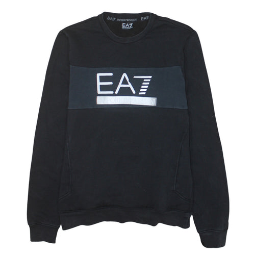Emporio Armani EA7 Men's Black Logo Sweatshirt M Pullover