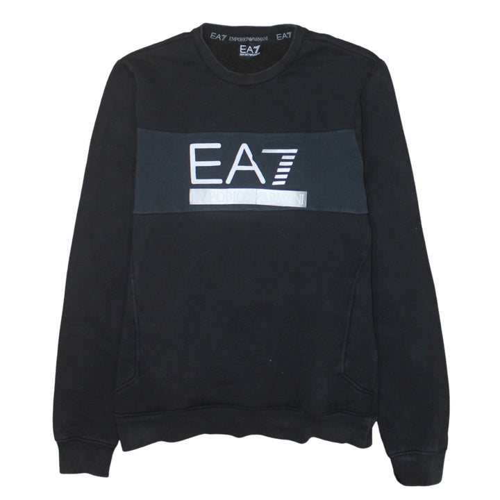 Emporio Armani EA7 Men's Black Logo Sweatshirt M Pullover