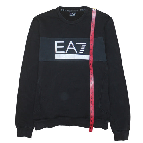 Emporio Armani EA7 Men's Black Logo Sweatshirt M Pullover