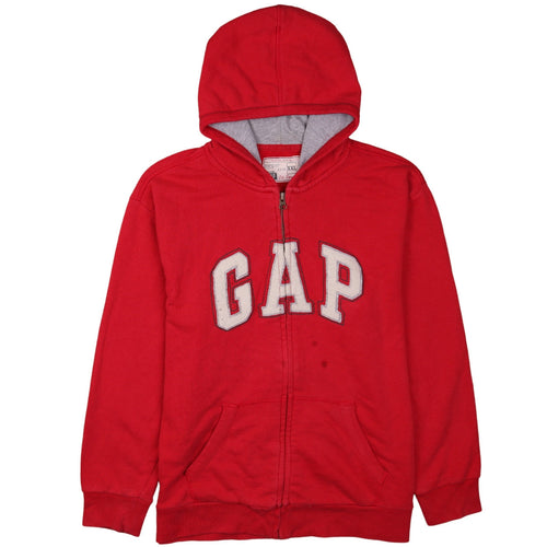 GAP Mens Red 2XL Full Zip Hoodie Sweatshirt with Logo