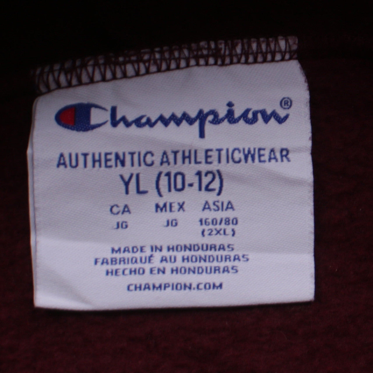 Champion Boys Burgundy Harvard Pullover Hoodie Size 10-12 YL