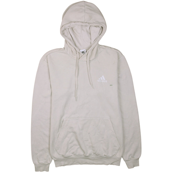 adidas Men's Beige Pullover Hoodie S Regular Fit Fleece Sportswear