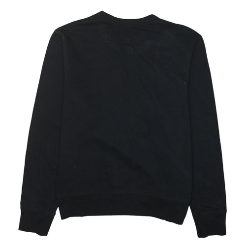 Champion Men's Black Small Crew Neck Logo Sweatshirt