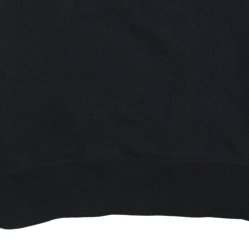 Champion Men's Black Small Crew Neck Logo Sweatshirt