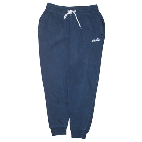 Ellesse Men's Blue Sweatpants Tapered Fit Fleece Joggers Size S