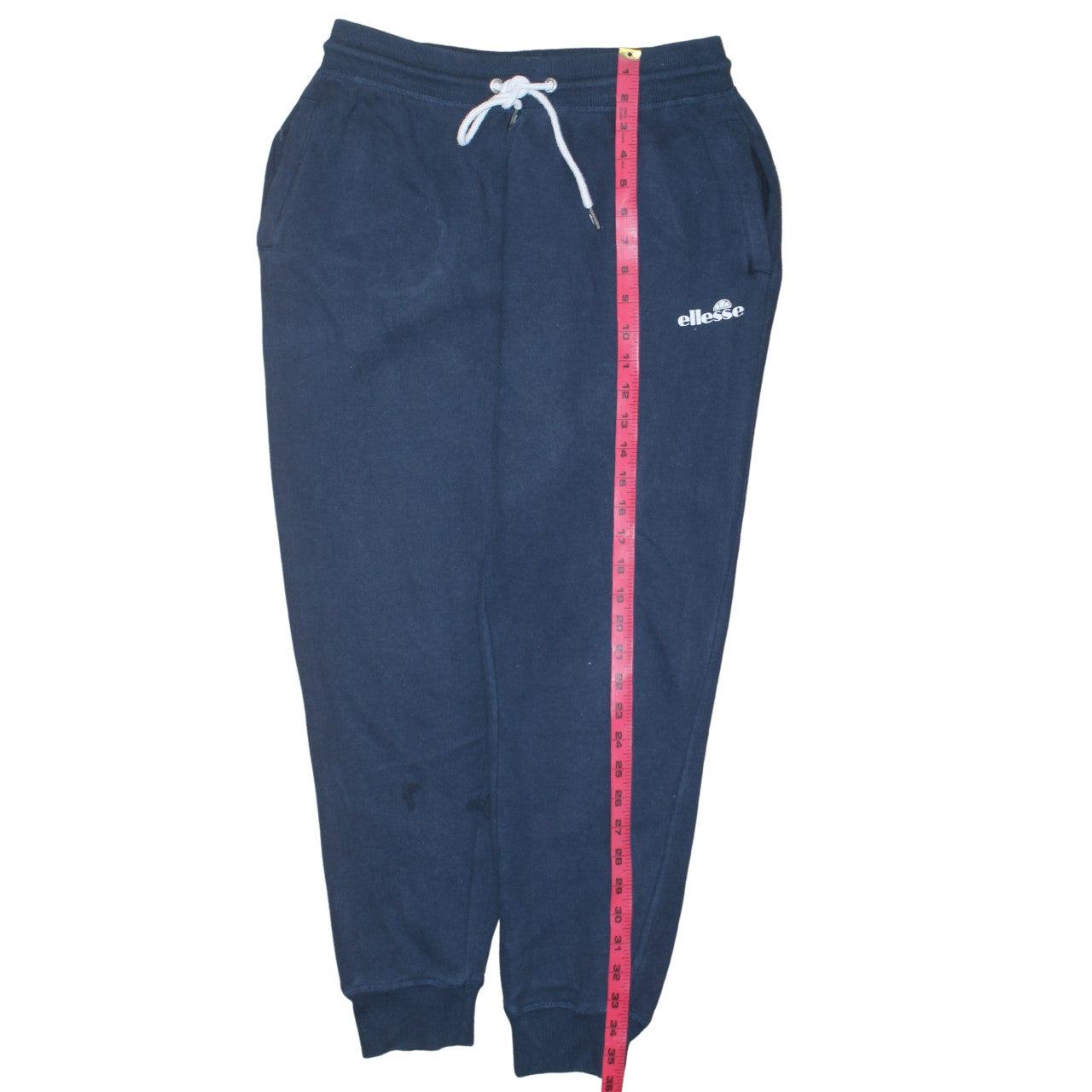 Ellesse Men's Blue Sweatpants Tapered Fit Fleece Joggers Size S