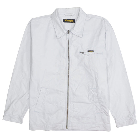 Wrangler Men White 2XL Cotton Full Zip Basic Jacket