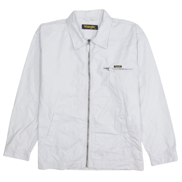 Wrangler Men White 2XL Cotton Full Zip Basic Jacket