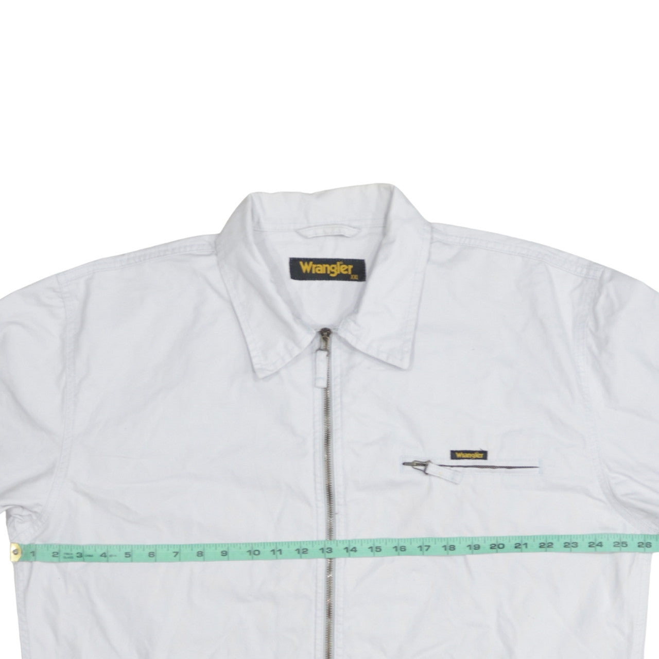 Wrangler Men White 2XL Cotton Full Zip Basic Jacket