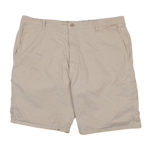 Marks and Spencer Men's Beige Chino Shorts Size 42 Regular Cotton Blend