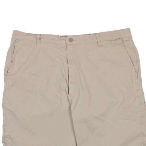 Marks and Spencer Men's Beige Chino Shorts Size 42 Regular Cotton Blend