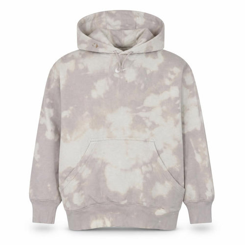 Nike Men Beige Tie Dye Pullover Hoodie Size M Fleece Sportswear