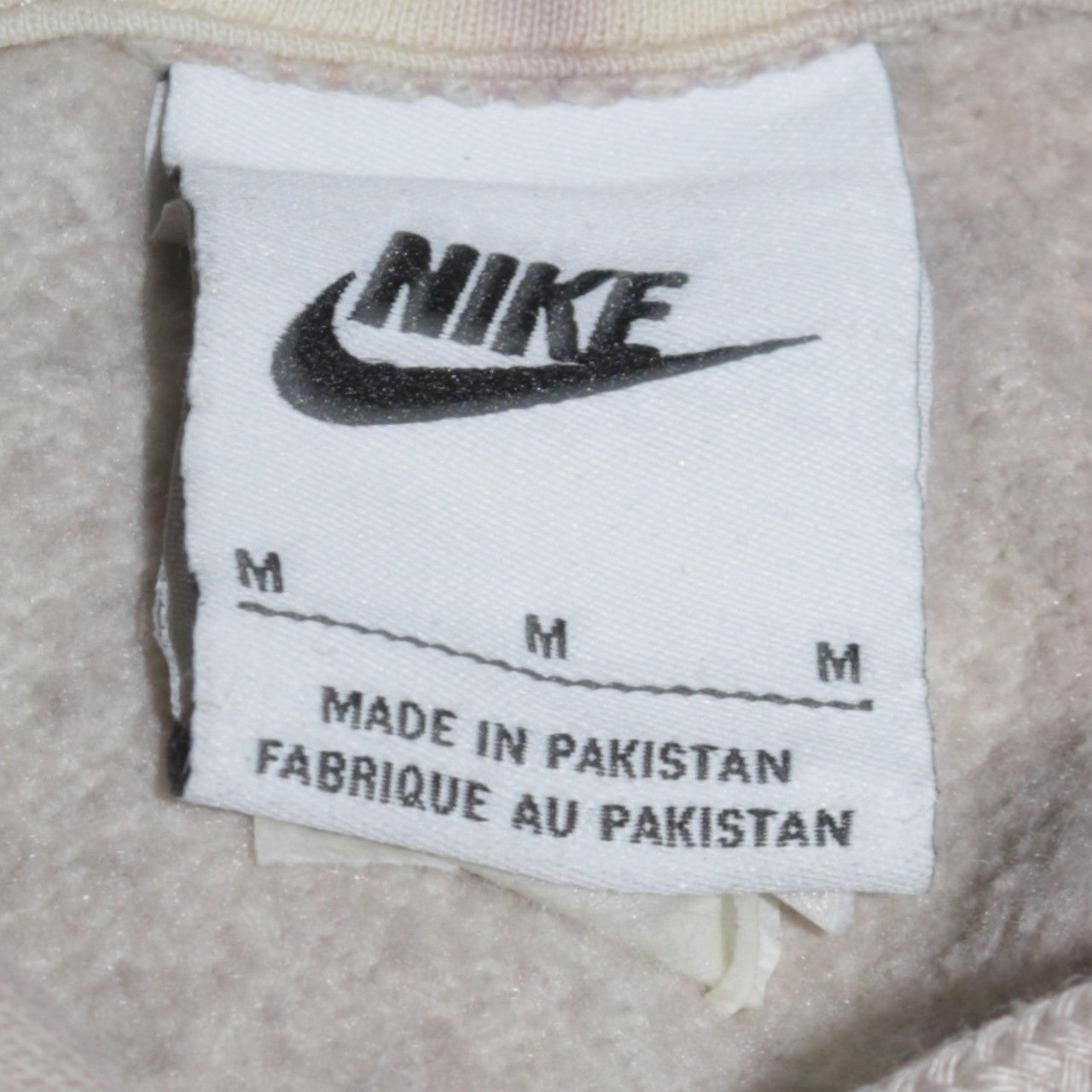 Nike Men Beige Tie Dye Pullover Hoodie Size M Fleece Sportswear