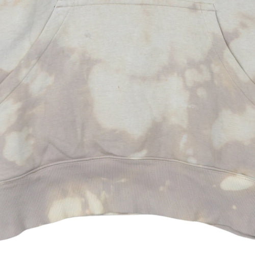 Nike Men Beige Tie Dye Pullover Hoodie Size M Fleece Sportswear
