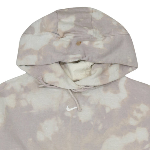 Nike Men Beige Tie Dye Pullover Hoodie Size M Fleece Sportswear