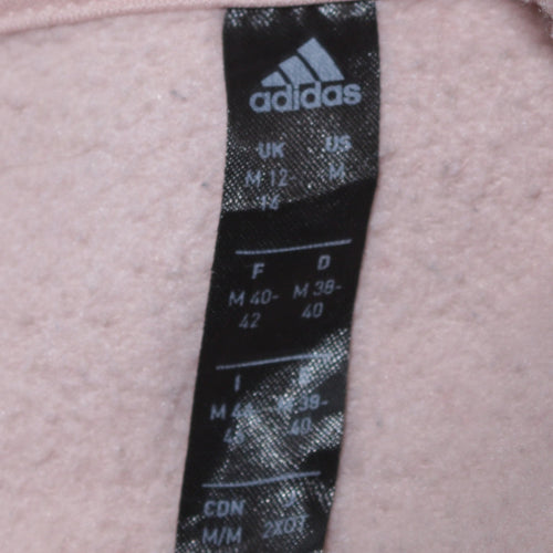 Adidas Women's Beige Pullover Hoodie Size 12/14 Cotton Blend Casual