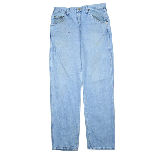 Wrangler Men's Blue Regular Fit Straight Leg Jeans 34x32