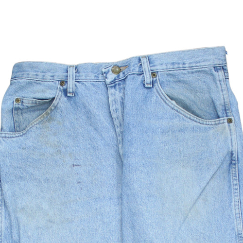 Wrangler Men's Blue Regular Fit Straight Leg Jeans 34x32
