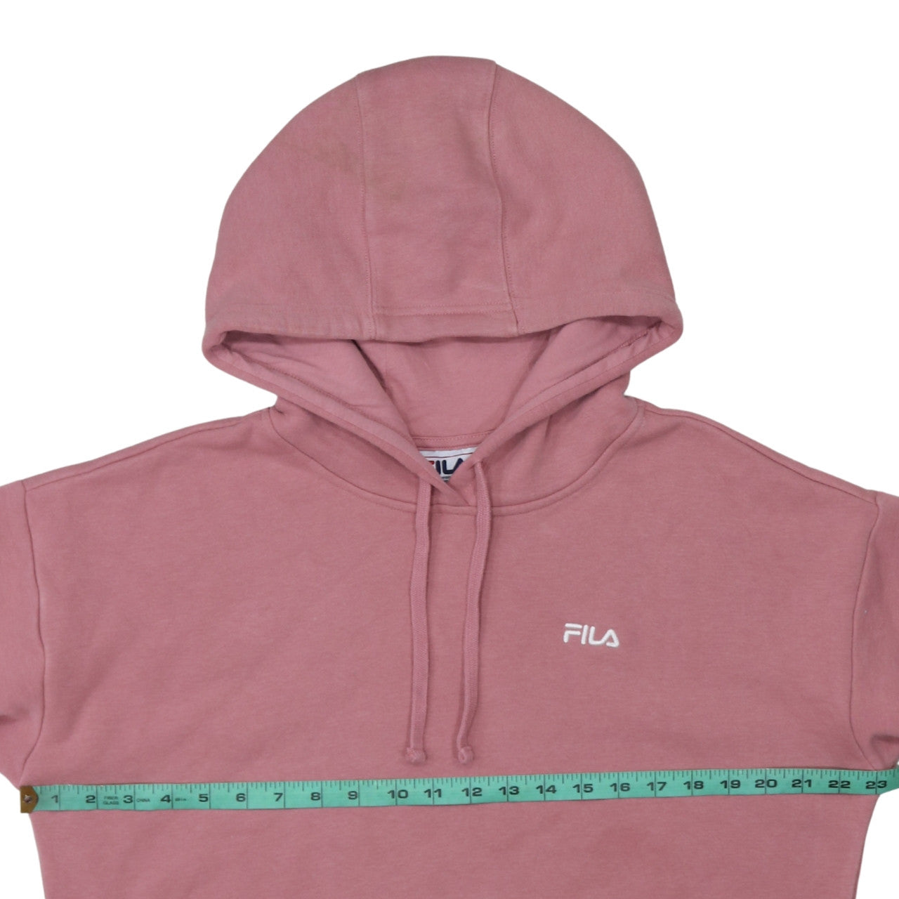 Fila Women’s Pink Pullover Hoodie L Embroidered Logo Sweatshirt