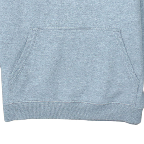 Vans Womens Grey Pullover Hoodie Large Logo Print Cotton Blend