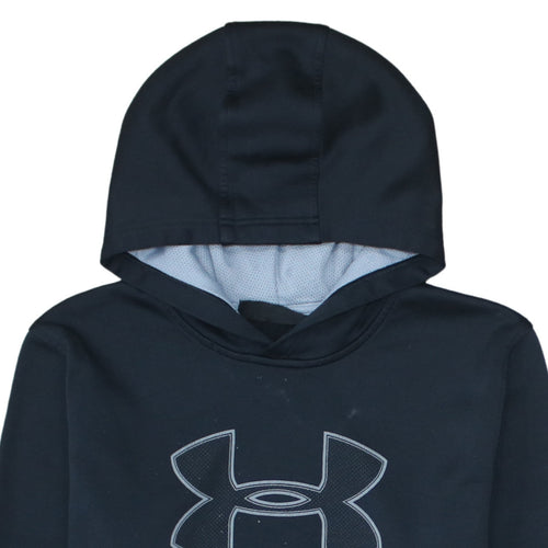 Under Armour Men's Black L Pullover Hoodie ColdGear Fleece Sportswear