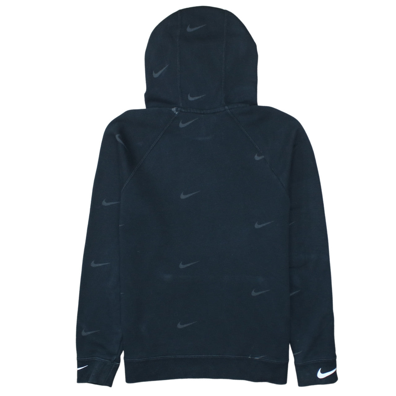 Nike Boys Black XL Pullover Hoodie with White Logo and Kangaroo Pocket