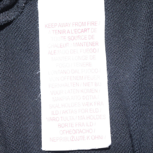 Nike Boys Black XL Pullover Hoodie with White Logo and Kangaroo Pocket